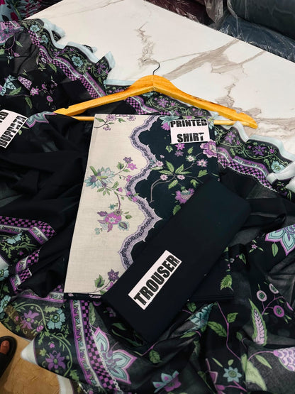 VOL 251 | KHAAS | DIGITAL PRINTED 3PC LAWN SHIRT, PRINTED TROUSER, PRINTED VOIL DUPATTA