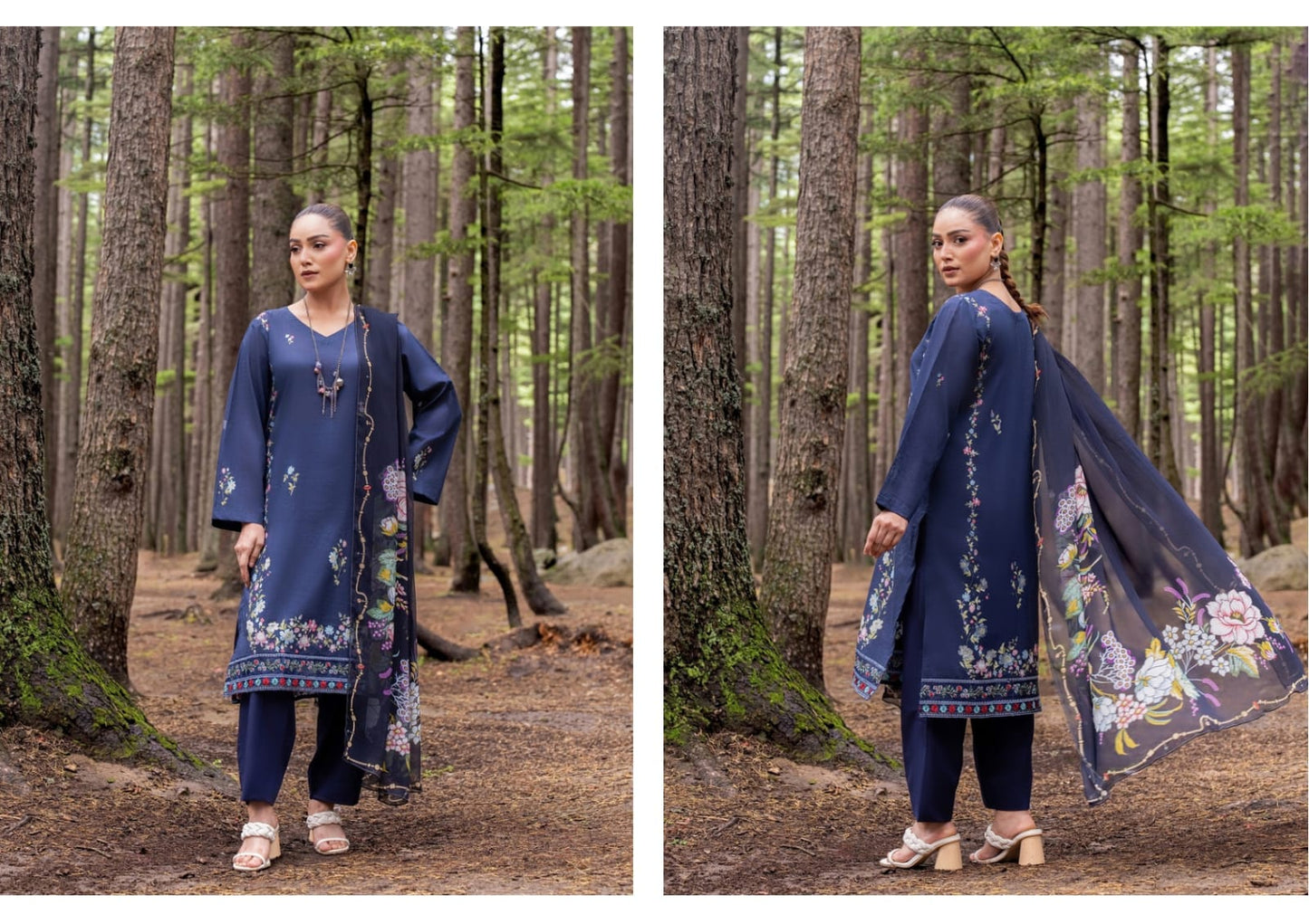 DIGITAL PRINTED LAWN THREE PIECES ALONG WITH EMBROIDERED PATCHES