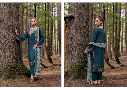 DIGITAL PRINTED LAWN THREE PIECES ALONG WITH EMBROIDERED PATCHES